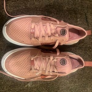 Pink and white Nike
